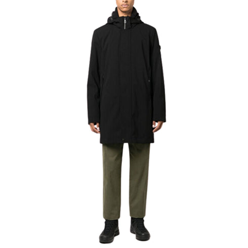 Peuterey Parka lungo Parka Uomo lungo ALBALI KP01 con cappuccio staccabile Nero - Francavilla Moda